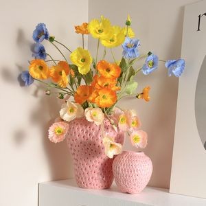Customized Strawberry Shaped Ceramic Vase