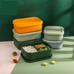 Silicone 3-compartment Simple Lunchbox