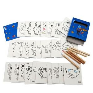 Custom Coloring Cards w/Pencil Set