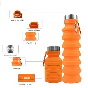 17 Oz. Collapsible Water Bottle