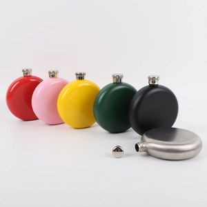6 Oz. Circle Shaped Stainless Steel Hip Flask