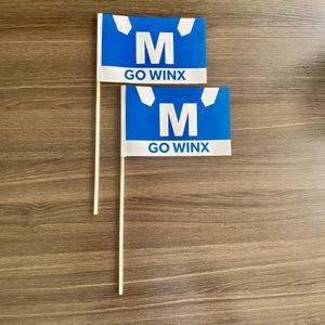 Waterproof Paper Flags w/Wood Sticks