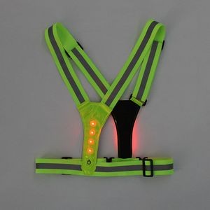 Flashing LED Reflective Safety Vest For Night