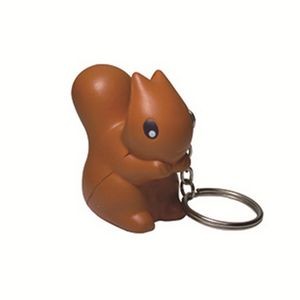 Squirrel Shaped Stress Reliever w/Keychain