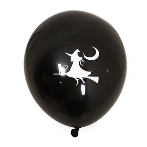 Black 12 inches Halloween Skeleton Balloons Witch Balloons for Party