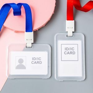 Transparent PVC Card Holder with Lanyard