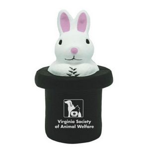 PU Magic White Rabbit in Hat Design Stress Reliever