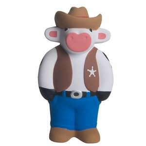 PU Cowboy Cow Design Stress Reliever