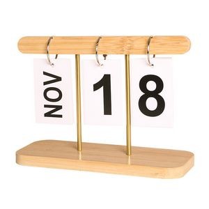 Wooden Flip Page Hanging Calendar