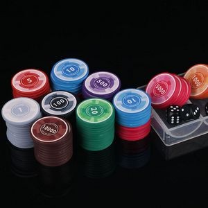 Customized Geometric Ceramic Poker Chip with 1 Side Imprint (10 Colors) with Logo