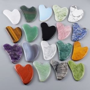 Customized Heart-shaped Jade Stone Gua Sha Massager