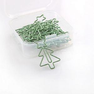 Christmas Tree Shaped Metal Paperclip Bookmark