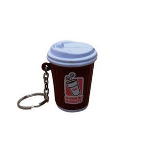 Paper Coffee Cup Stress Toy Key Ring