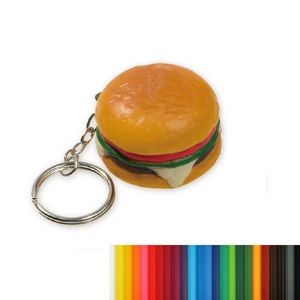 Hamburger Shaped Stress Reliever w/Keychain