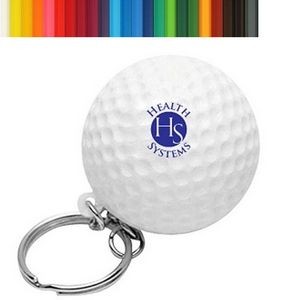 Golf Ball PU Stress Reliever Key Chain