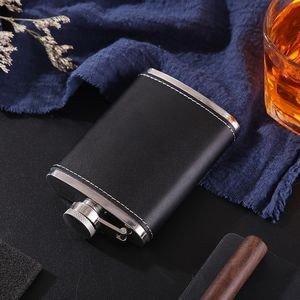 6 Oz. Stainless Steel Hip Flask w/PU Cover