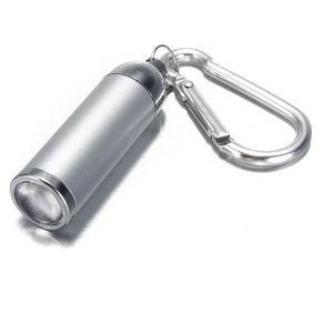 Mini Portable Aluminum Flashlight with Carabiner Keychain