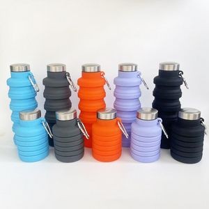 Customized Collapsible Silicone Bottle 17oz