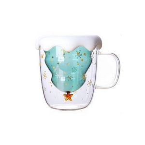 10 Oz. Christmas Coffee Cute Glass Mug