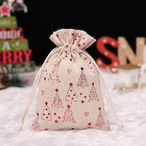 Cotton and Linen Christmas Gift Bag