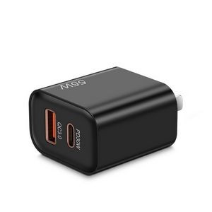 Super Fast Charging 55W Fully Compatible USB+PD Charger