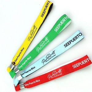 Polyester Woven Wristband w/Knitted logo Fabric Band