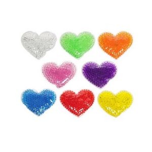 Multicolor Heart Shaped Gel Beads Hot/Cold Packs 3.9x4.5 inches