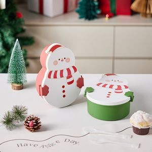 Christmas Snowman Compartmentalized Lunch Box
