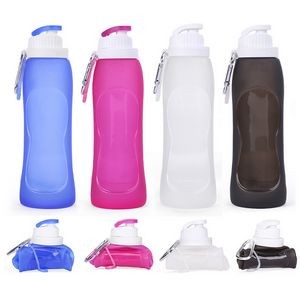 Customized Collapsible Silicone Outdoor Coffee Bottle 17oz