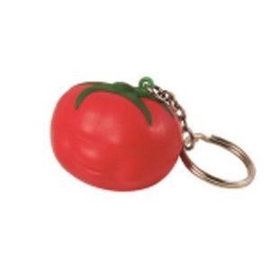 PU Tomato Shape Stress Ball w/Keychain