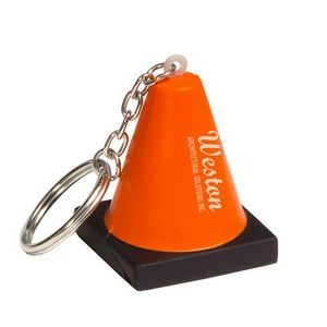 PU Construction Cone Stress Reliever Keychain
