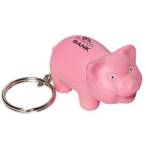 PU Pig Stress Reliever Key Chain