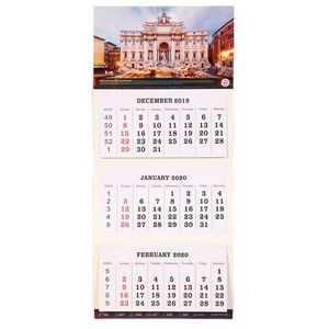 Single Panel 3-Month Calendar