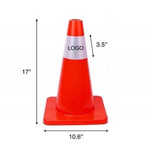 17.7'' Traffic Cone with Reflective Collar