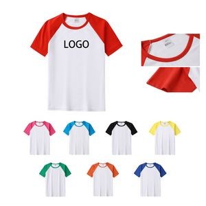 Modal Short sleeve crewneck T-shirt White color for kids