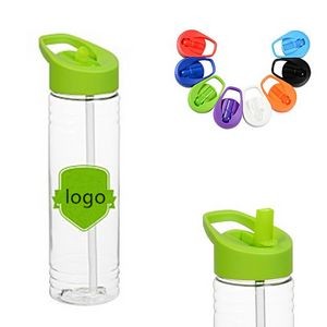 Clear Impact Water Bottle with Flip Straw