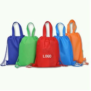 Non-woven Drawstring Backpack with Carrying Handle