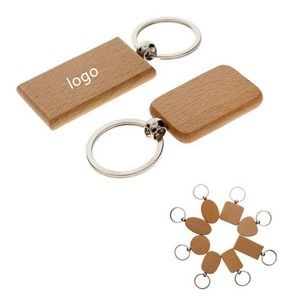 Blank Wooden Key Chain Personalized EDC Wood Keychains
