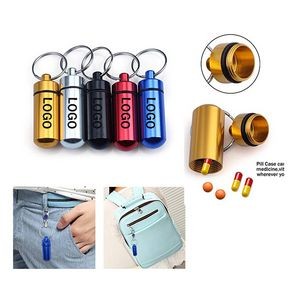 Portable Pill Bottles With Key ring