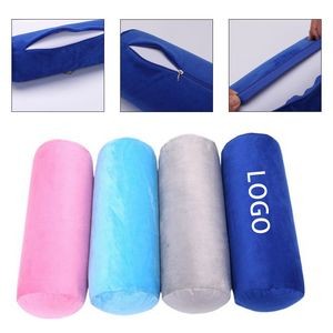 Cylindrical inflatable throw pillows