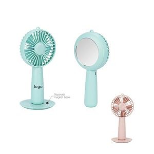 Cooling Fan with Cosmetic Mirror Hand Fan for Travel