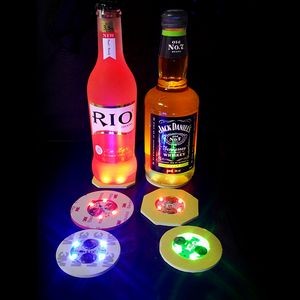 LED Lights Up Drink Coasters