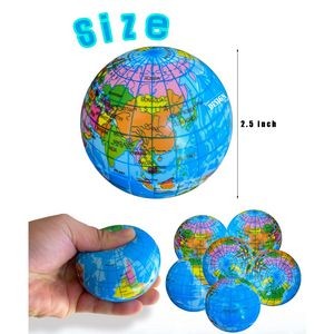 Globe PU stress relief ball squeeze toy ball 2.5''