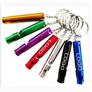 Survival Aluminum Whistle with Key Chain