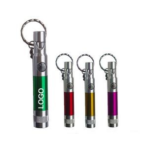 Keychain Flashlight with Compass and Whistle