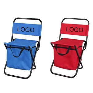 Outdoor Folding Fishing Chair Stool with Cooler Bag
