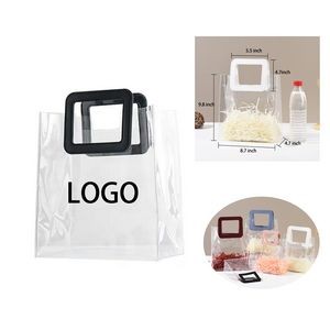 PVC Tote Bag with Leather Handle