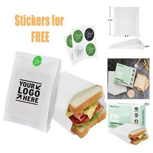 7.9 x 6.3 x 1.96 Inches White Sandwich Bag