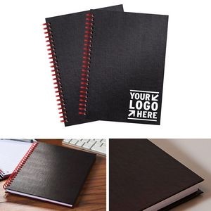 8 1/4" x 5 1/4" 70 Sheets Hardcover Twin Wire Notebook