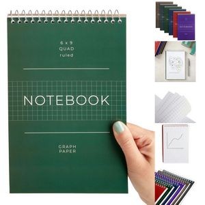 6 Pack Quad Ruled 6x9 Inch Notebook
